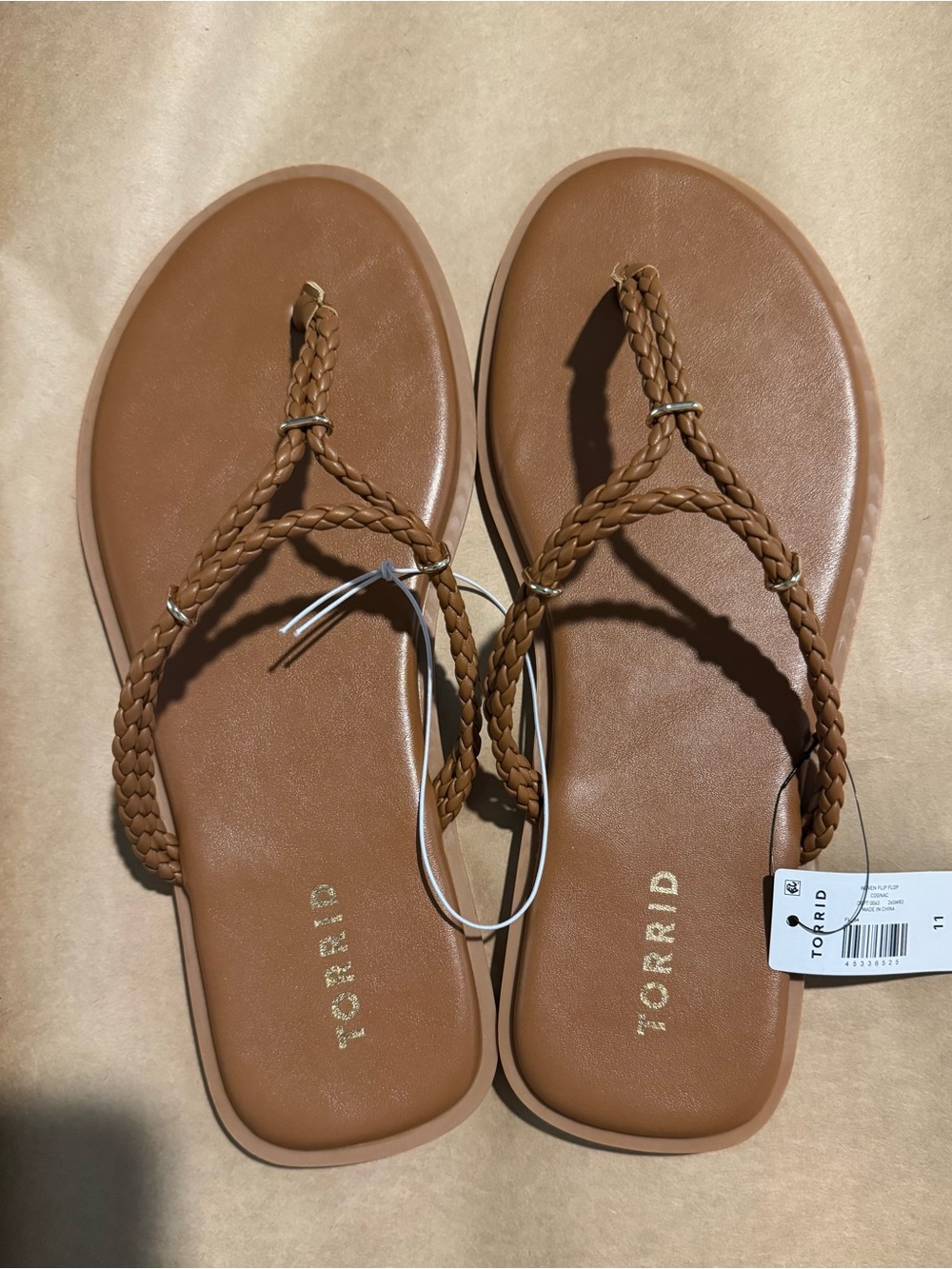 NWT Torrid Cognac Woven Sandal size 11